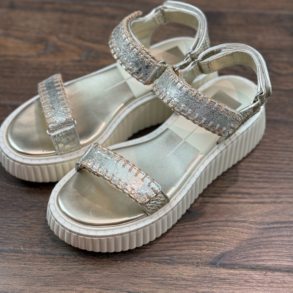 Dolce Vita Platinum Platform Sandals